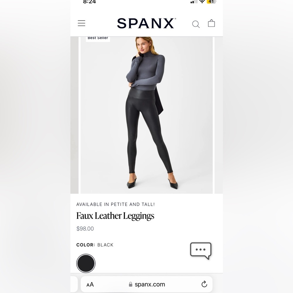 Spanx Faux Leather Leggings
